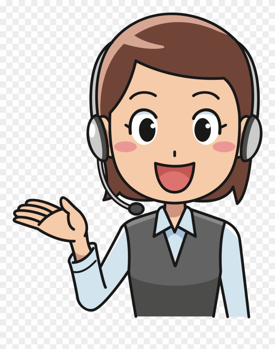 Clipart Telephone Female Person - Call Center Agent Png Transparent Png