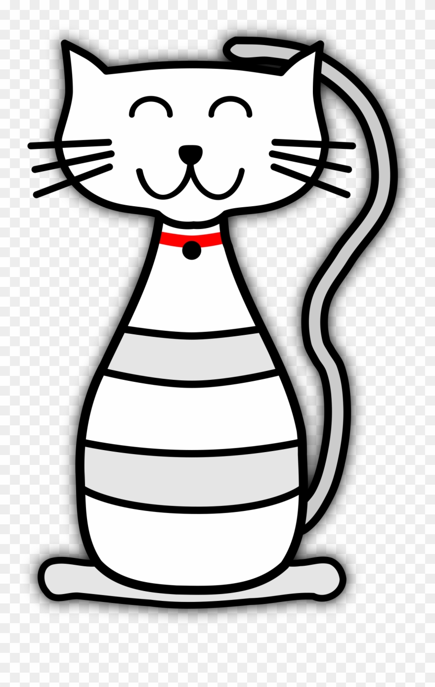 Big Image - Black & White Kitten Clipart - Png Download
