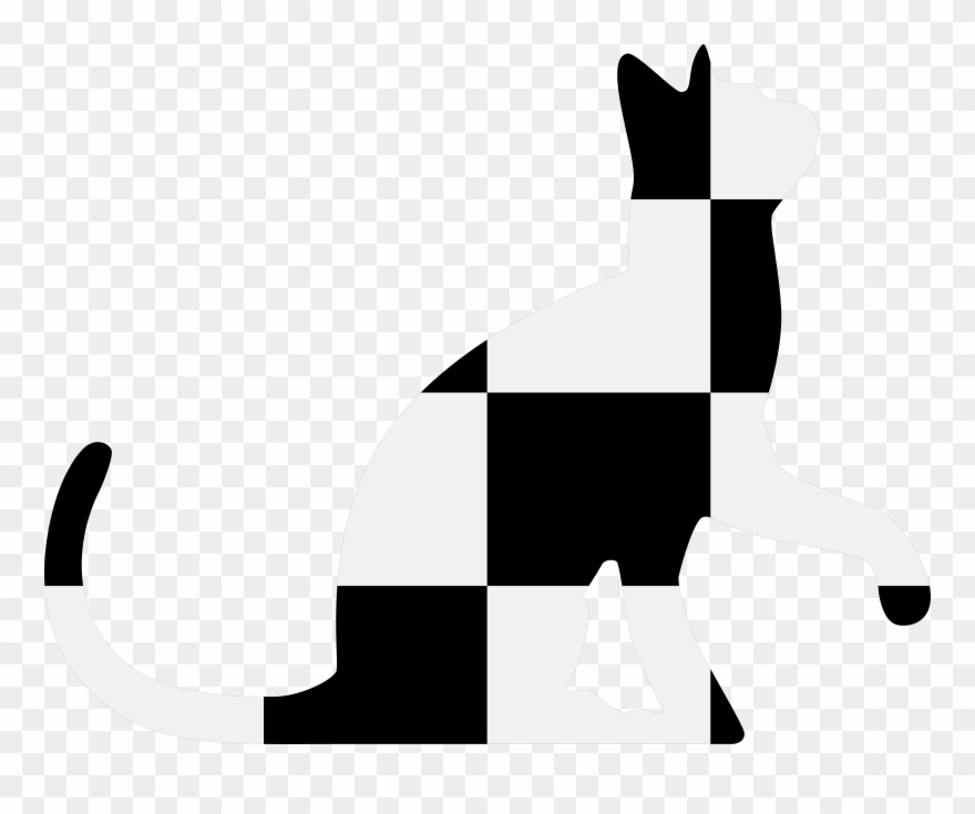 Cat Boston Terrier Kitten Computer Icons - Checkered Cat Clipart