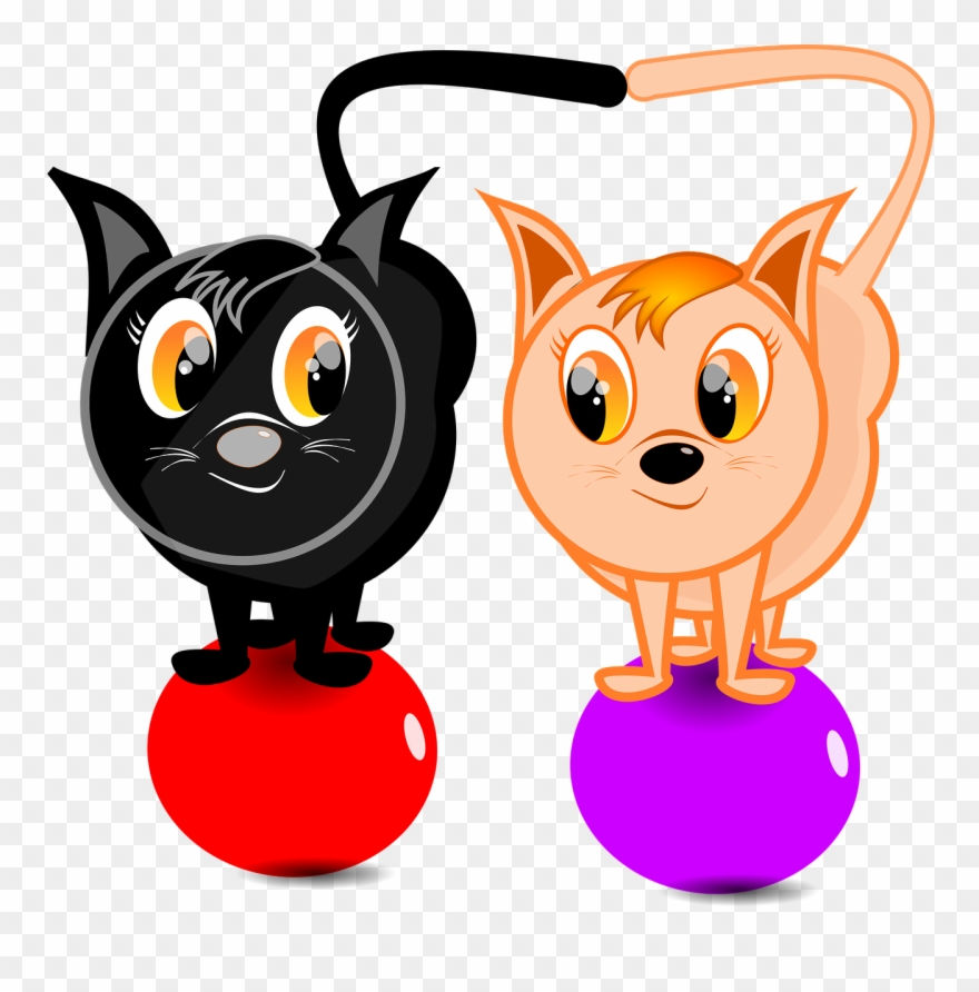 Cat Training Kitten Mouse Cartoon - Gatinhos Png Clipart