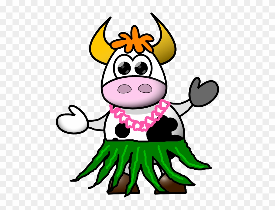 Banner Library Cow Eating Grass Clipart - Cow Cartoon - Png Download