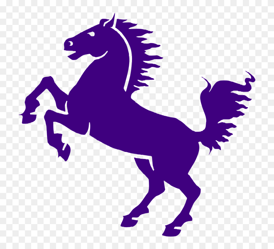 Purple Mustang Clip Art - Purple Mustang Horse - Png Download