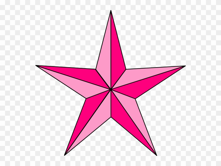 Pink Nautical Star Clip Art - Nautical Star Png Transparent