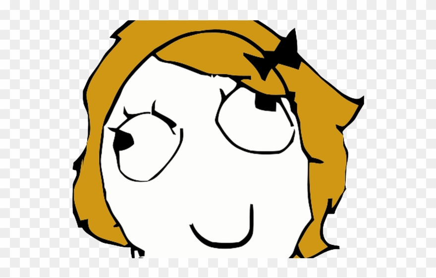 Internet Meme Clipart Sad - Rage Comic Faces Girl - Png Download