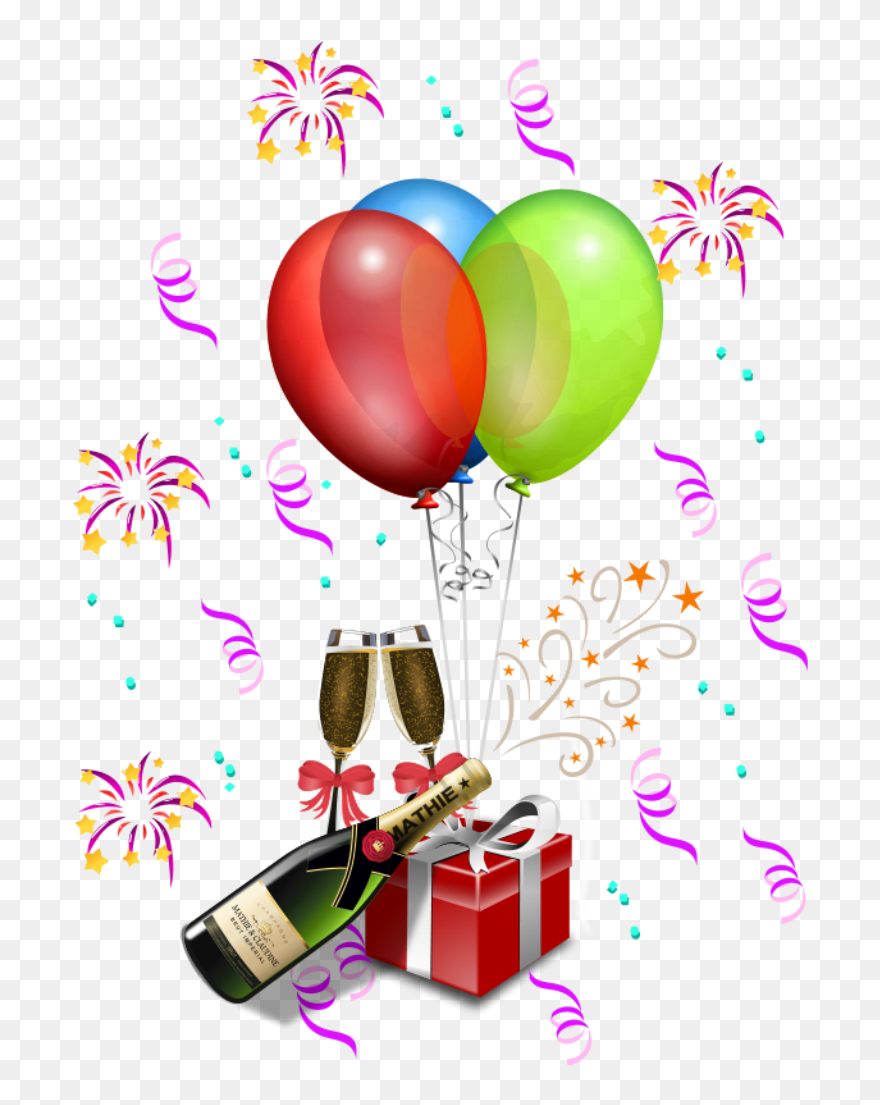 Party Decoration Transparent Clipart - New Year Celebration Png