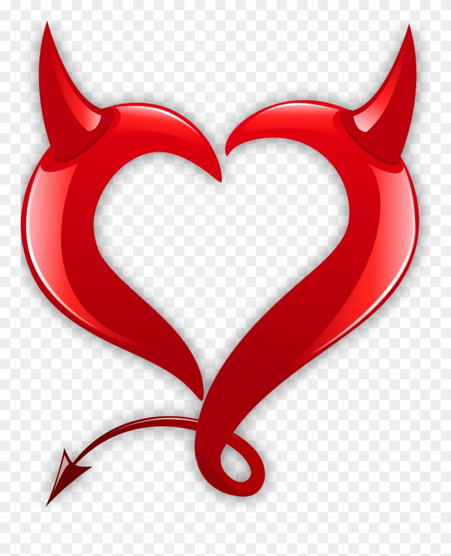Devil Heart Png Clipart Picture - Devil Heart Transparent Png