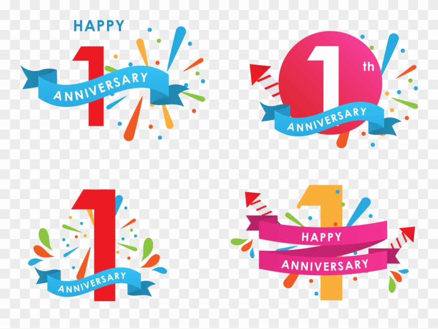 Image Library Library Anniversary Vector Celebration - First Anniversary Logo Png Clipart