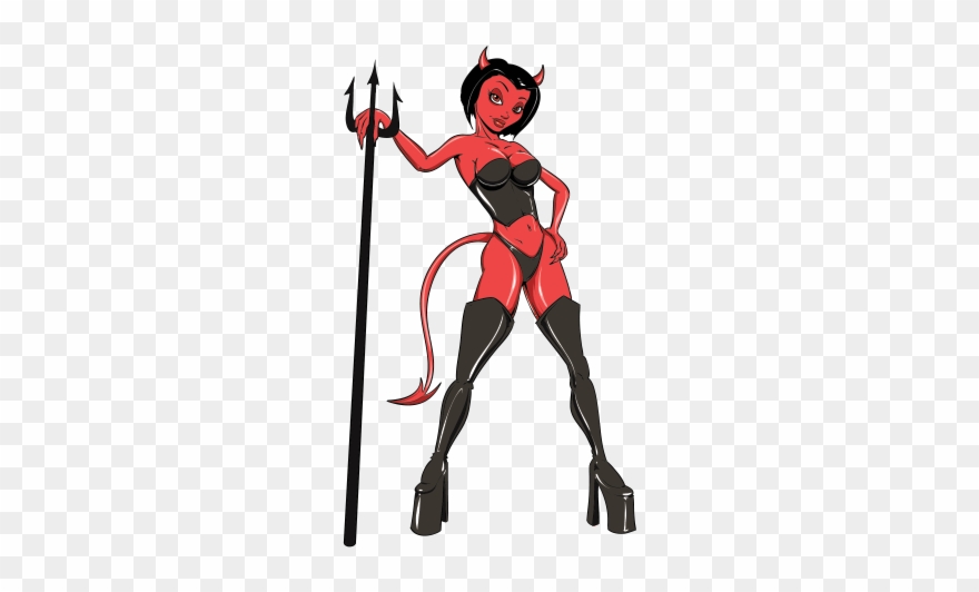 Evil Clipart Baby Devil - Devil Woman Sticker - Png Download