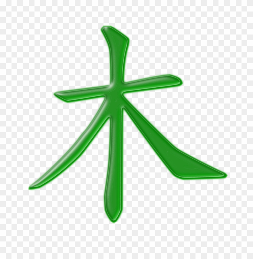 Chinese Ideogram Wood Clipart Chinese Characters Chinese - Mdera V-neck Tees - Png Download