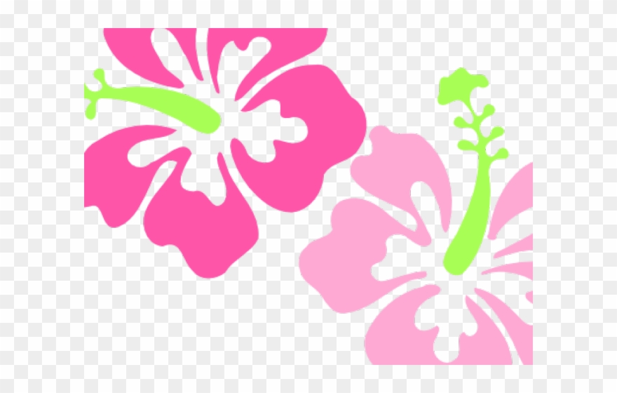 Pink Flower Clipart Hawaiian - Hibiscus Clip Art - Png Download