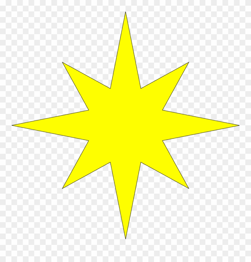 Symmetrical 8-pointed Star - Hochburg-ach Clipart