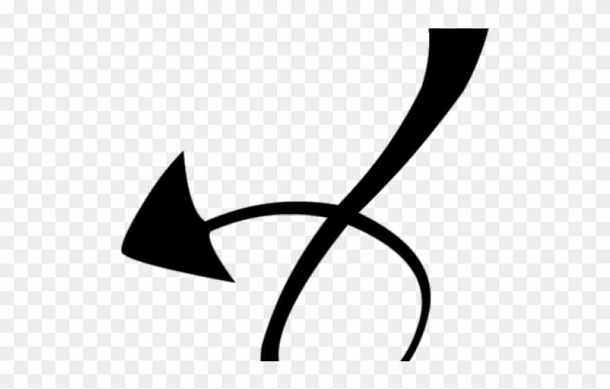 Demon Clipart Tail - Black Devil Tail Png Transparent Png