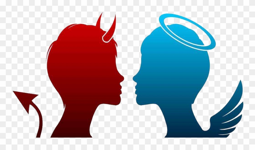 Graphic Library Angel Demon Devil Clip - Angel And Devil Clipart - Png Download