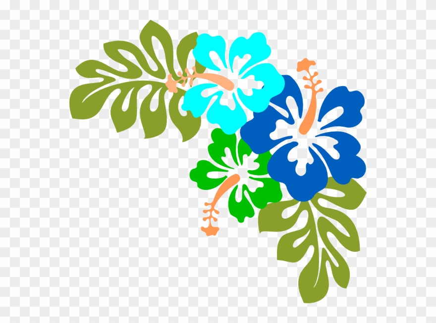 Blue Hibiscus Clip Art - Png Download