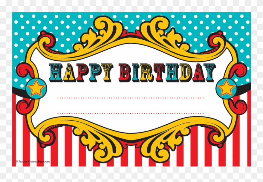 Carnival Clipart Happy Birthday - Happy Birthday Carnival Text - Png Download
