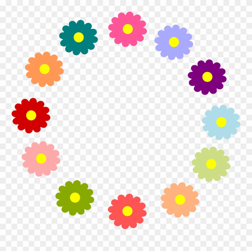 Hawaii Clipart Rainbow - Clip Art Flower Circle - Png Download