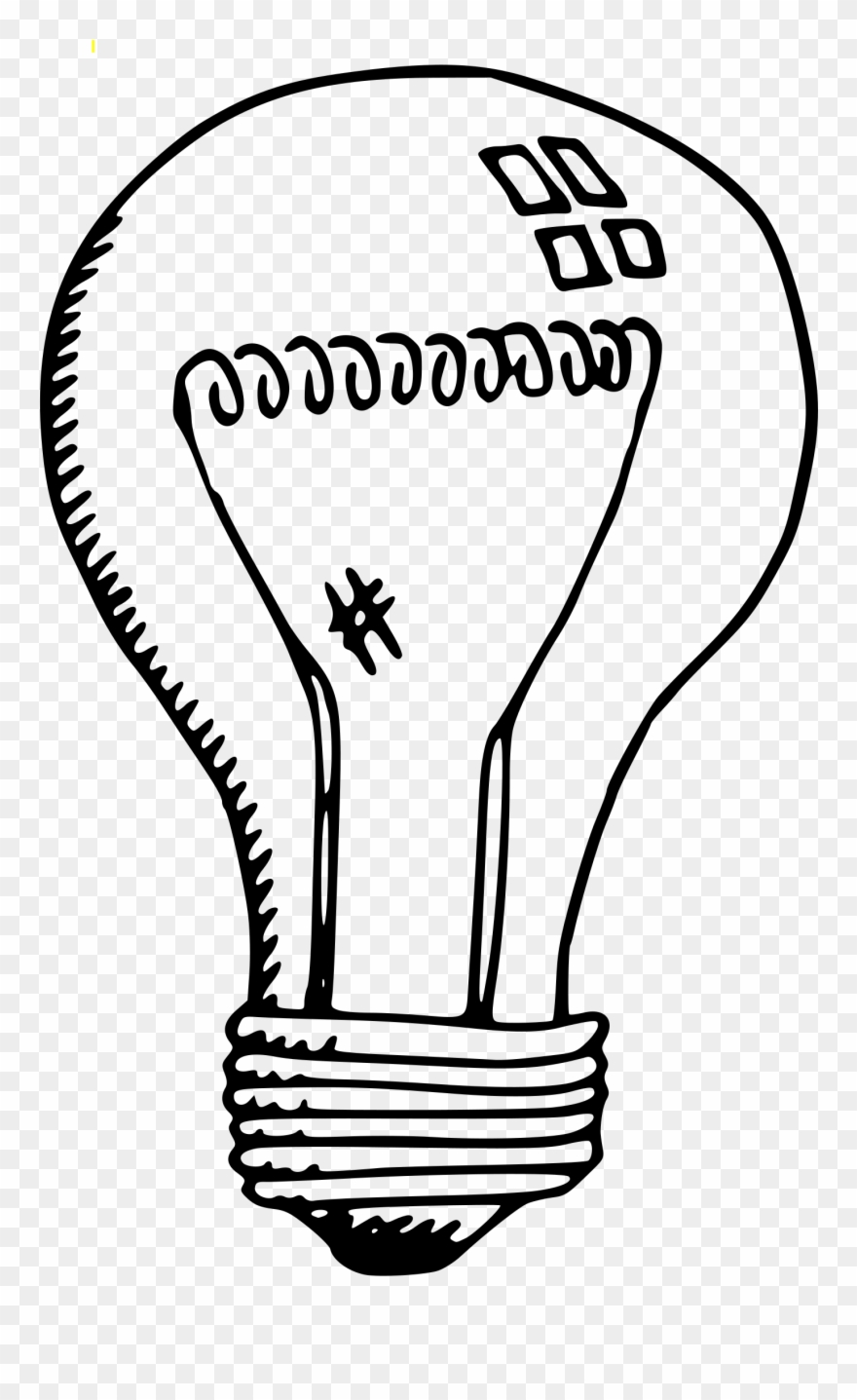 Light Bulb Clipart Drawn - Draw A Incandescent Light Bulb - Png Download