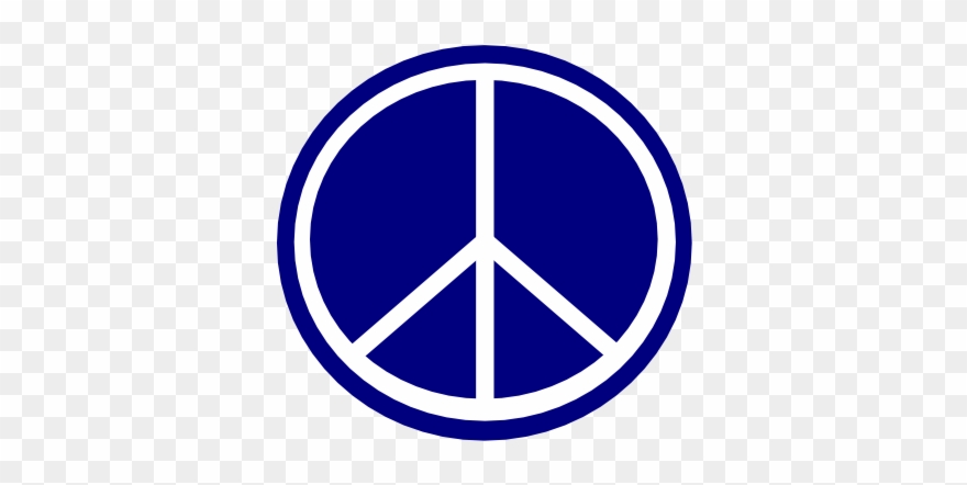 Navy Logo Clip Art - Peace Symbol Round Ornament - Png Download