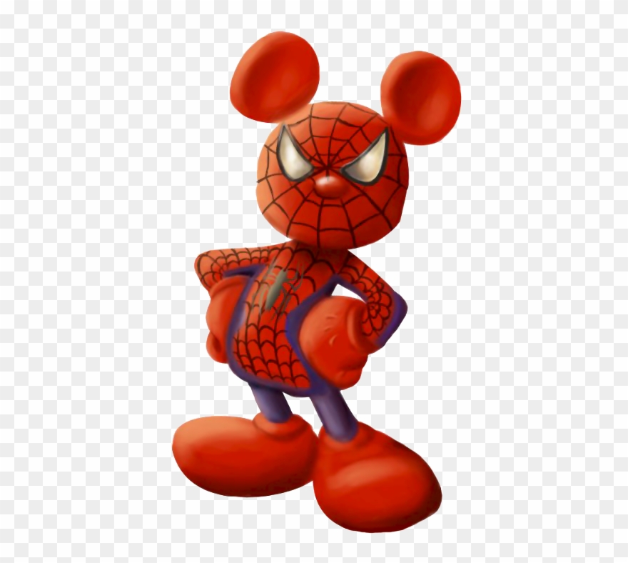 Iron Spiderman Clipart Mickey - Hombre Araña Mickey Mouse - Png Download