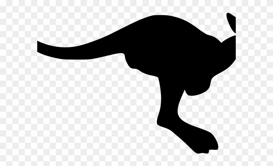 Silhouette Clipart Kangaroo - Kangaroo Logo Png Transparent Png