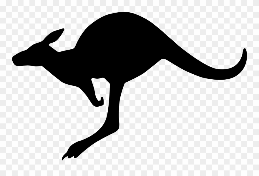 Kangaroo Clipart Black And White 9 - Png Download