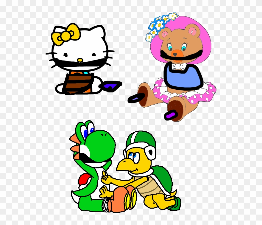 February Clipart Hello February - Hello Kitty 11.9" Round Wall Clock - Png Download