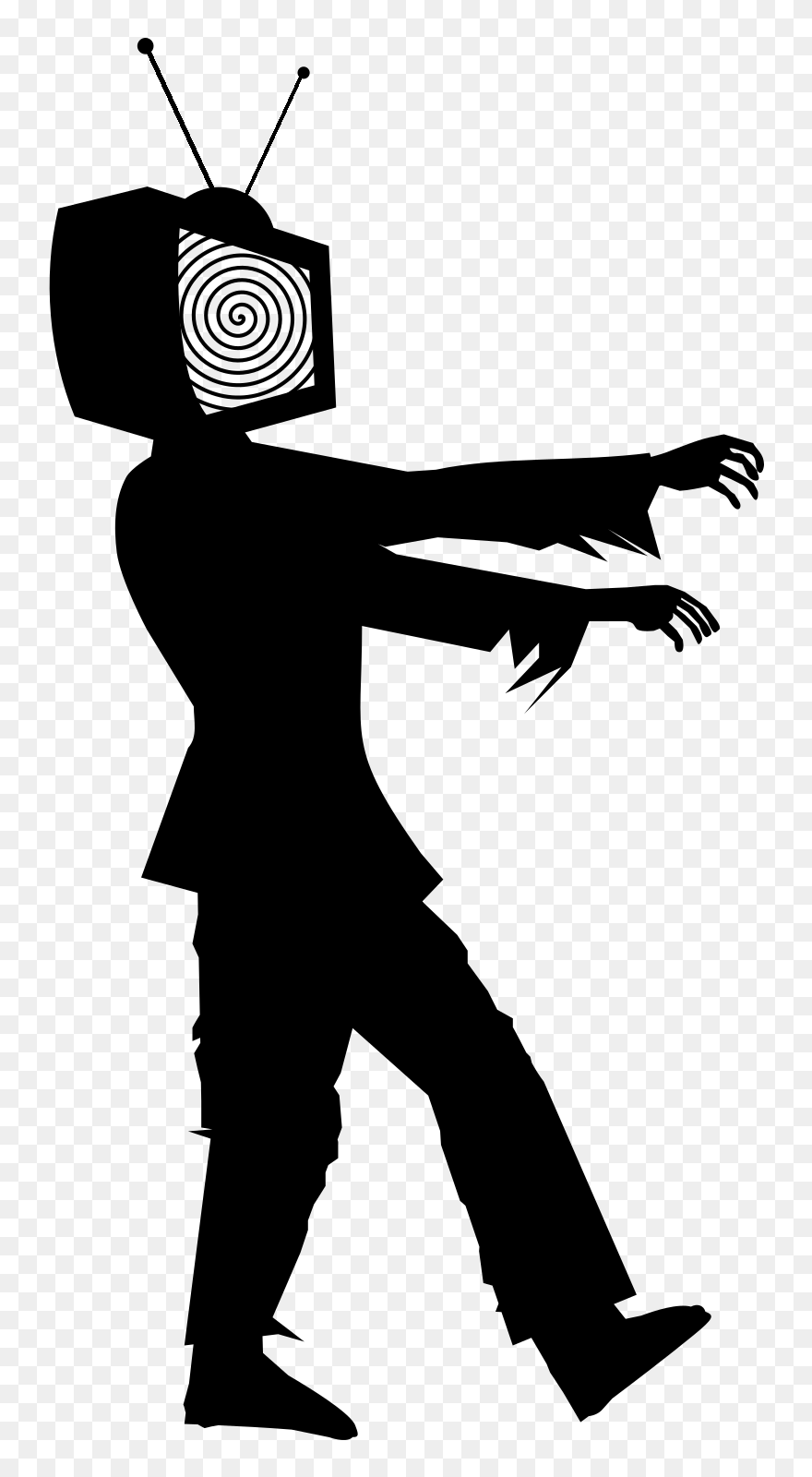 Zombie Tv - Tv Zombie Clipart