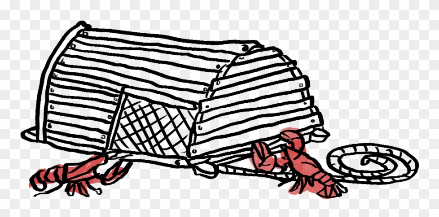 Fill Your Trap With From Maine All - Modern Lobster Trap Clip Art - Png Download