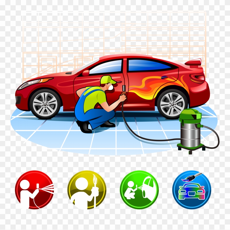 Clip Art Transparent Auto Repair Shop Clipart - Paint Car Png