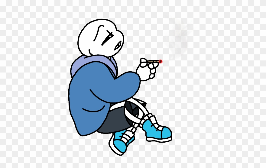 Ut - Smoking Skeleton Clipart