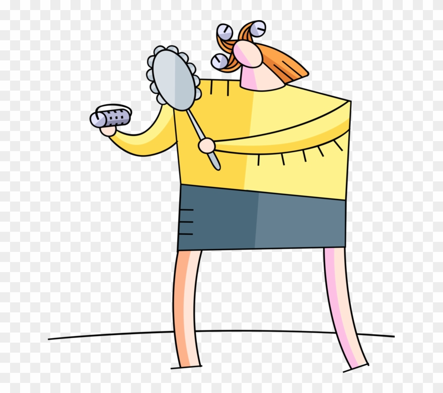 Hair Curling With And Clipart