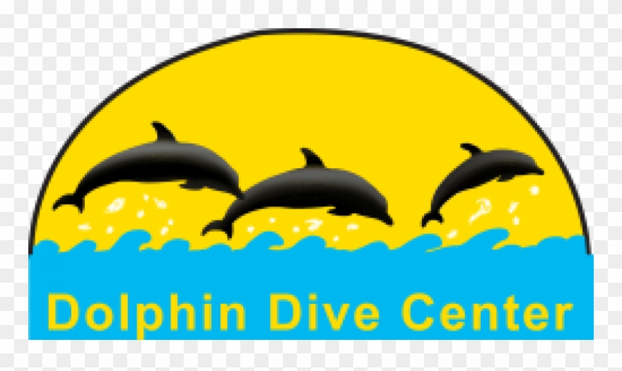 Cropped Dolphine Dive Logo Clipart