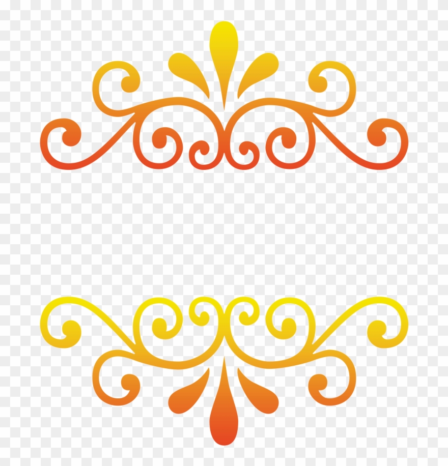 Free Download Gold Floral Png Frame Vector Art- Gold Clipart