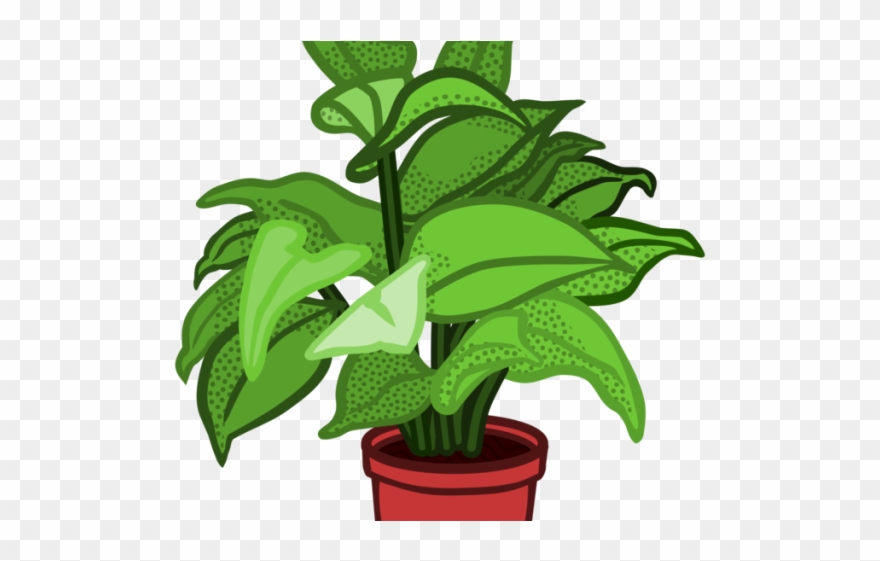 Pot Plant Clipart Stem Plant - Png Download