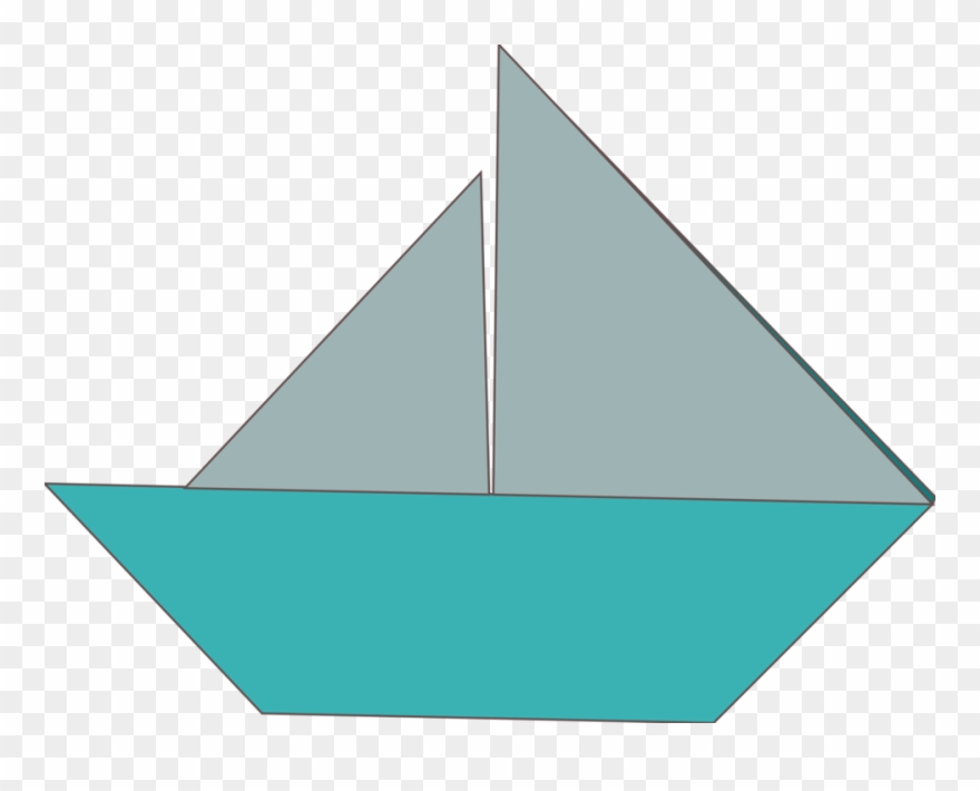 Origami Sailboat Clipart
