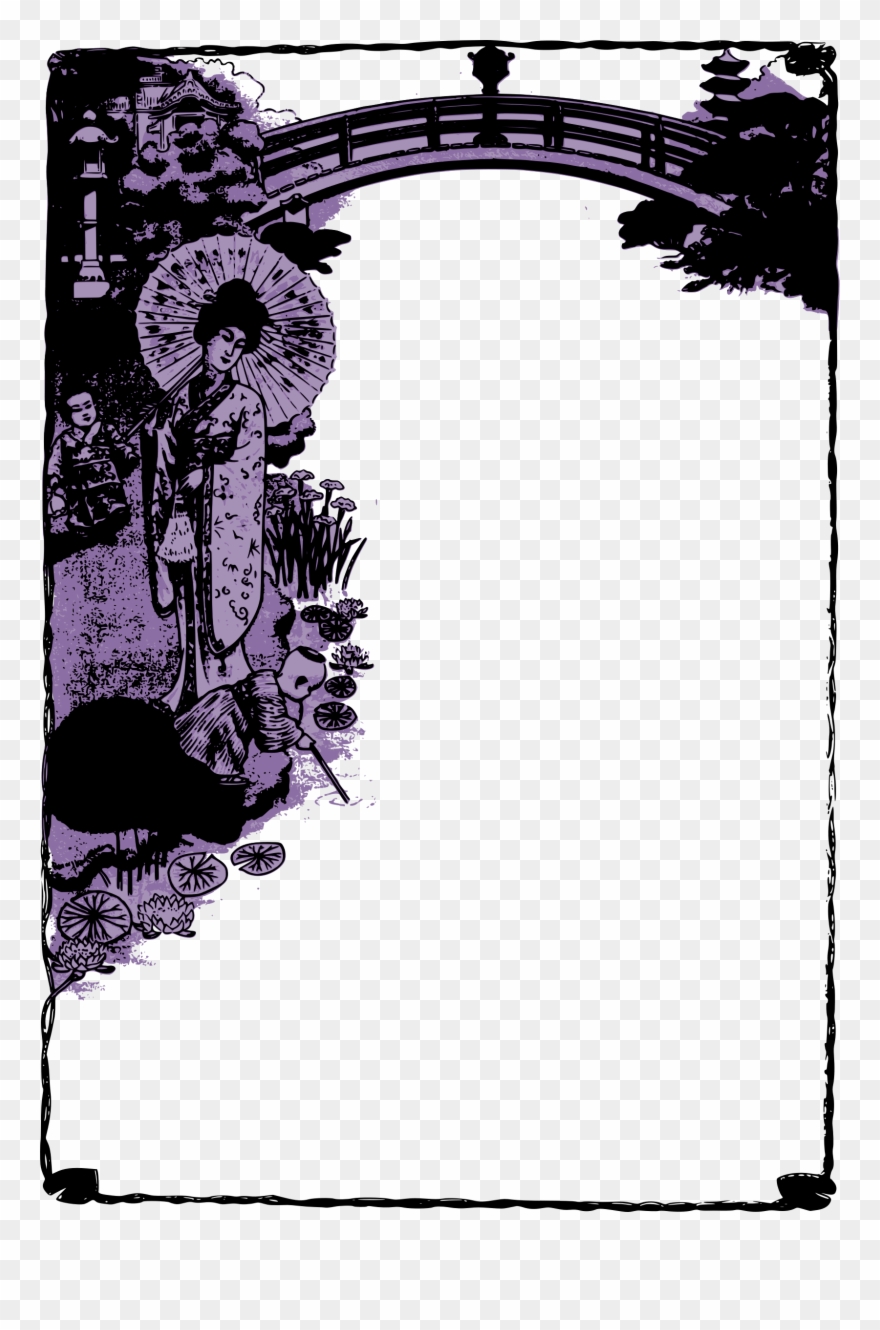 Japan Frame - Purple Clipart