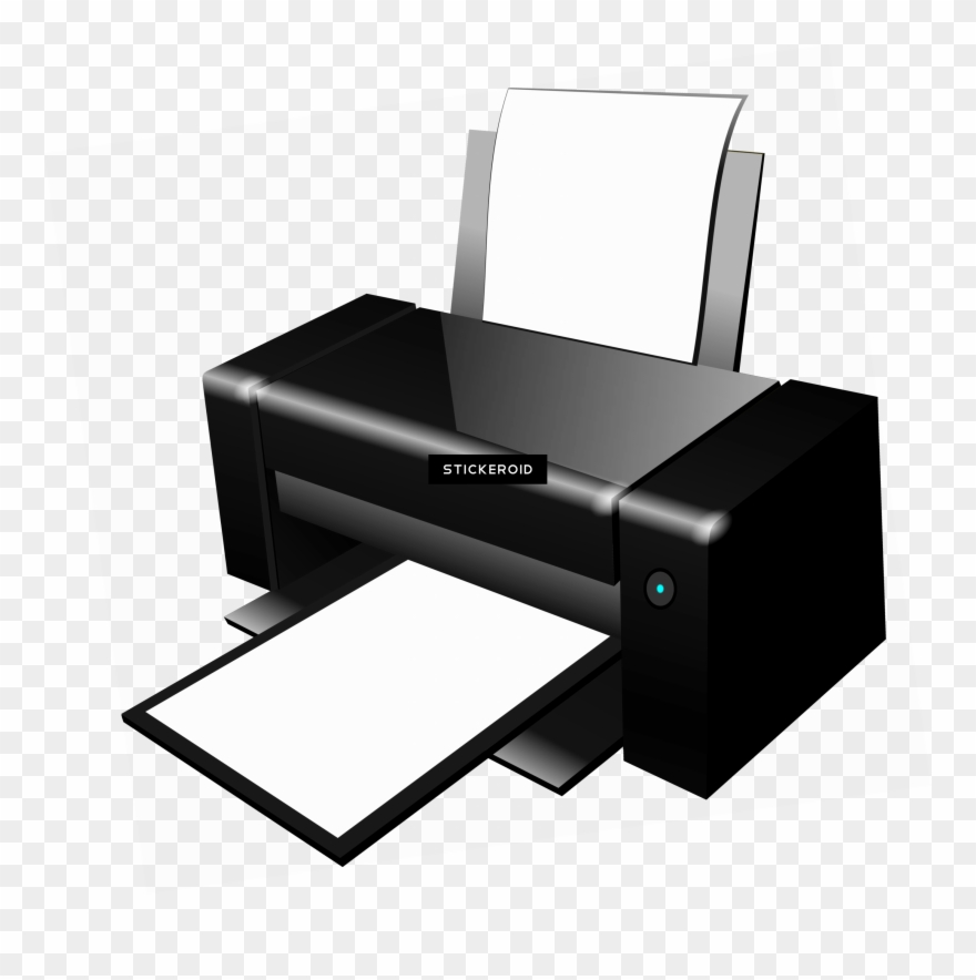 Black Clipart Printer - Png Download