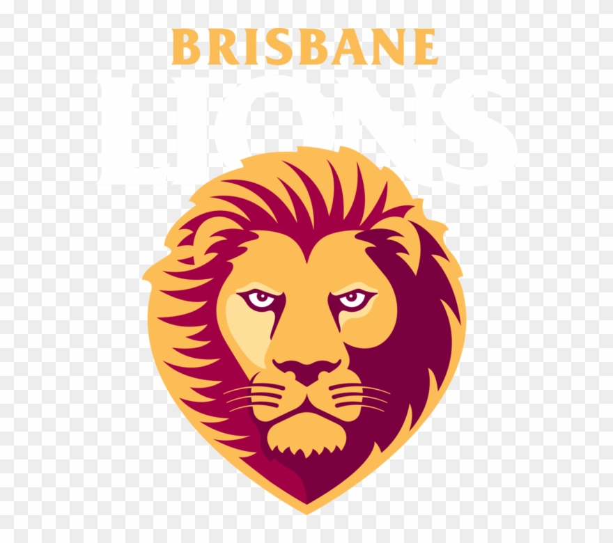 Brisbane Lions Logo, White Letters Clipart