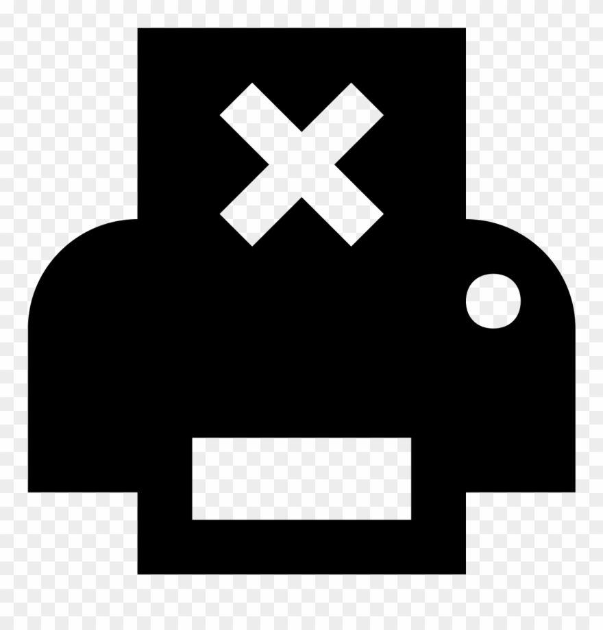 Printer Out Of Paper Icon In Material Style Clipart