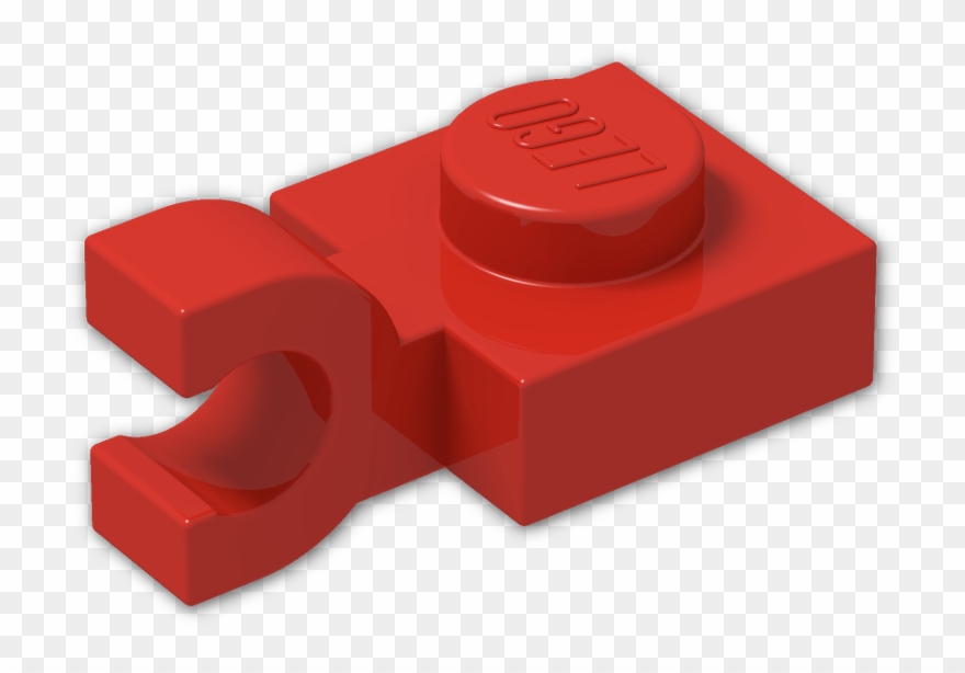 Plate 1 X 1 With Clip Horizontal - Png Download