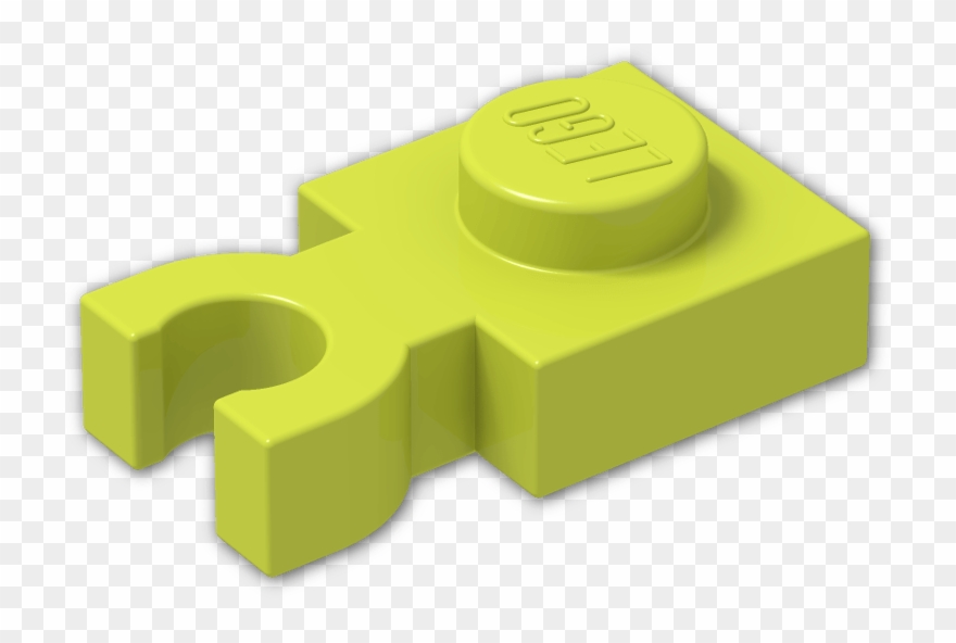 Plate 1 X 1 With Clip Vertical - Png Download