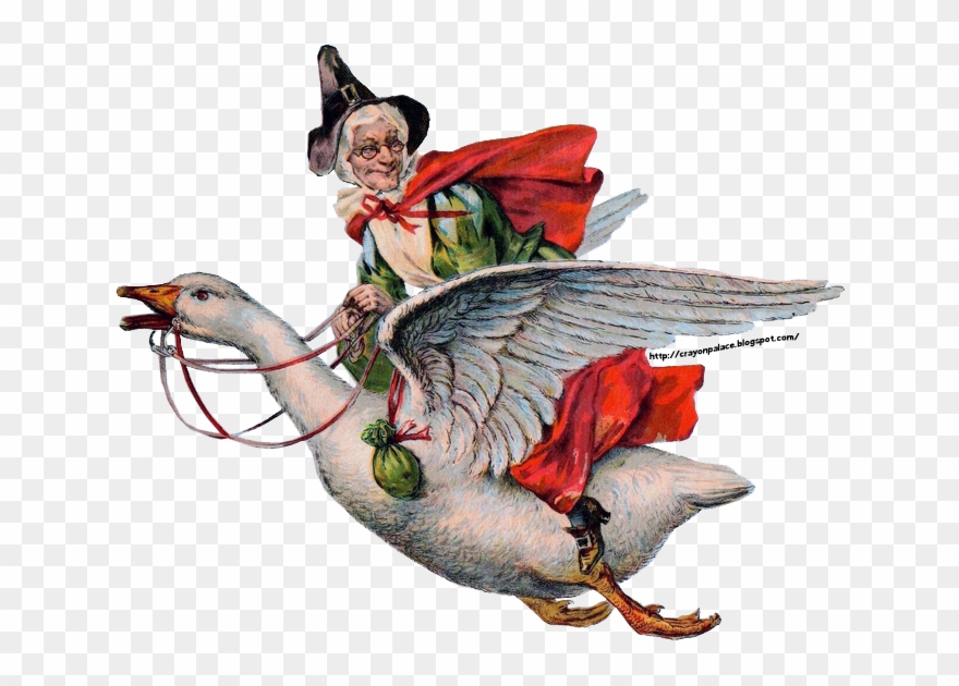 The Figure Of Mother Goose Is The Imaginary Author Clipart