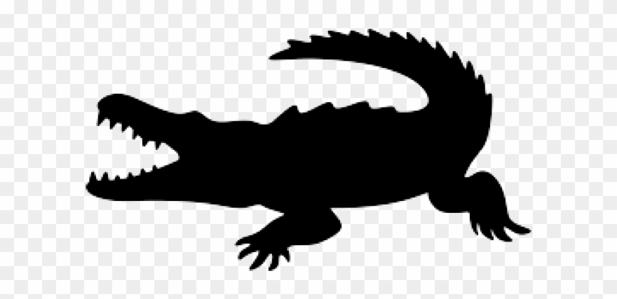 Crocodile Clipart Shadow - Png Download