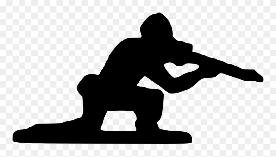 Soldier, Gun, Kneeling, Aimin Clipart