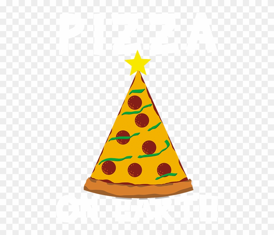 Pizza On Earth Christmas Tree Clipart