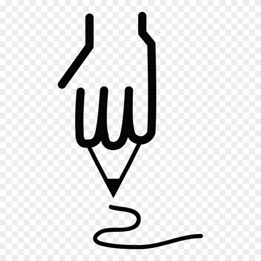A Hand Holding A Pencil Drawing An An Image Clipart