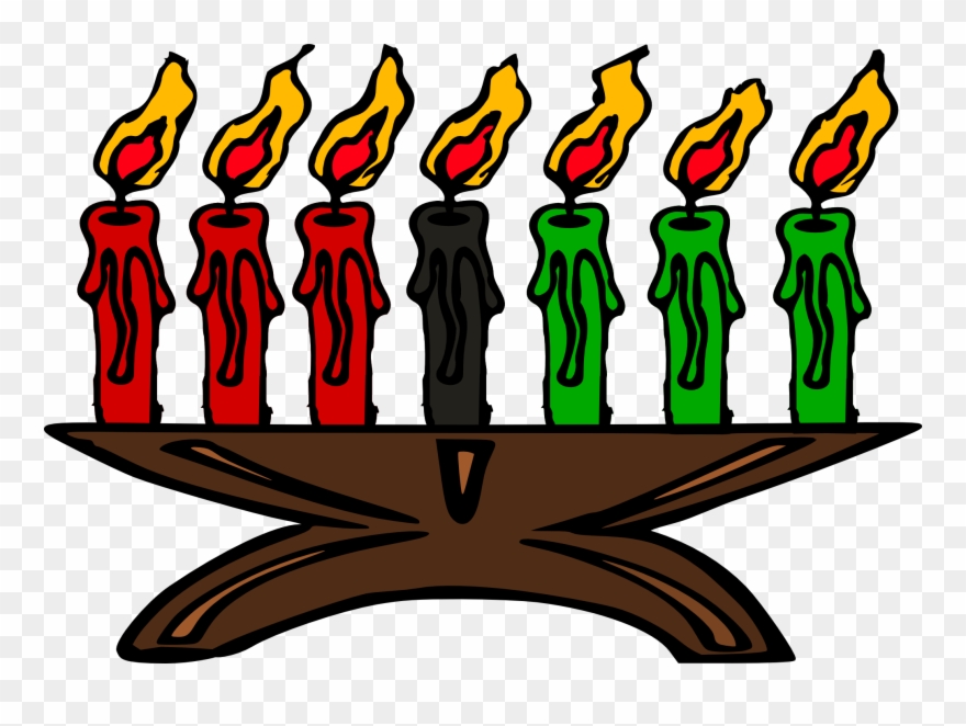 Kwanzaa Candles Kinara Coloring Book Colouring Black Clipart