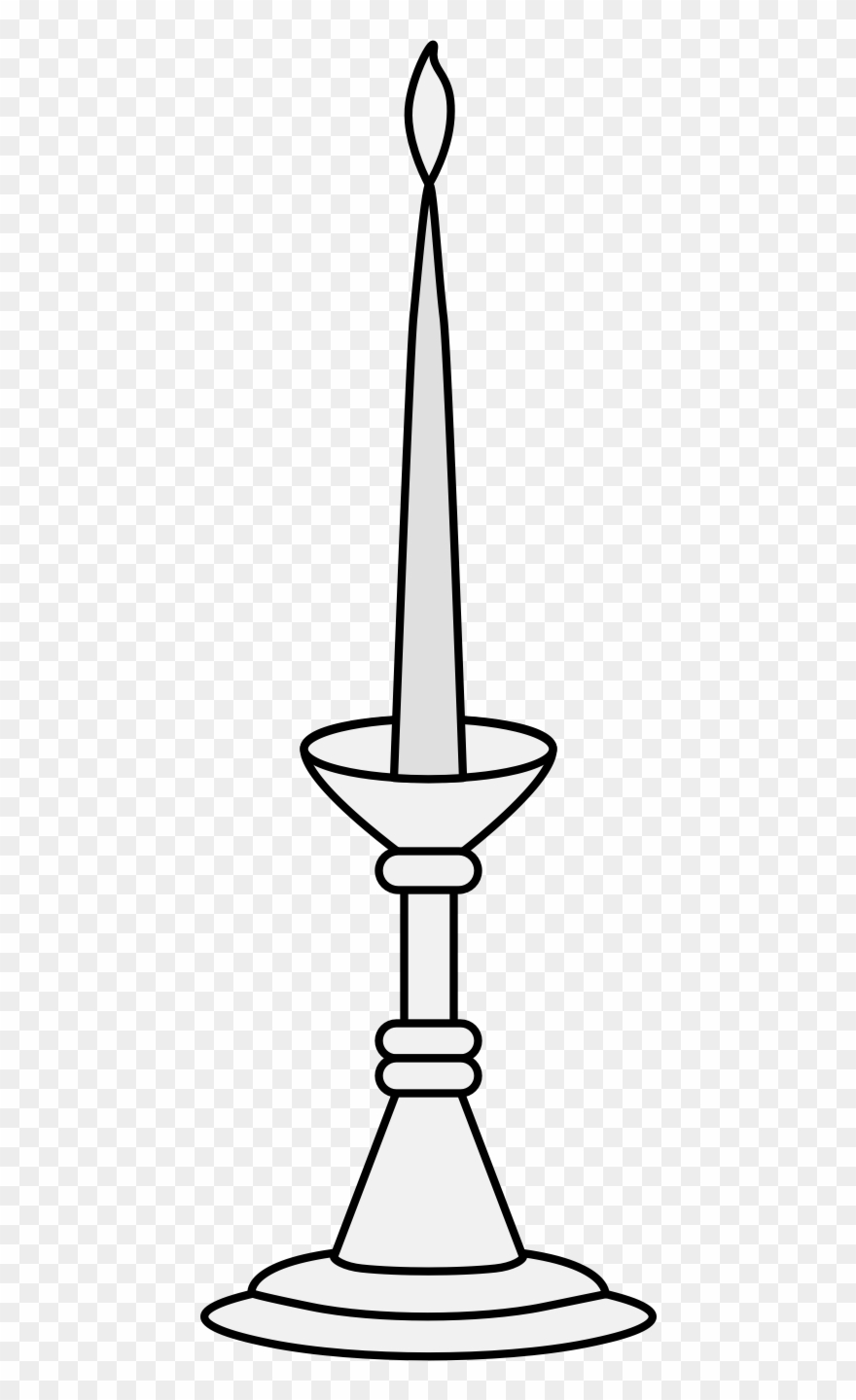 Candle Enflamed On A Candlestick Clipart