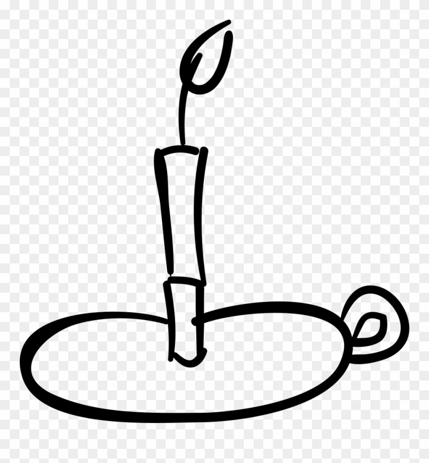 Halloween Burning Candle On Clipart