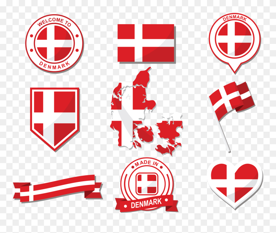 Danish Flag Vector Clipart